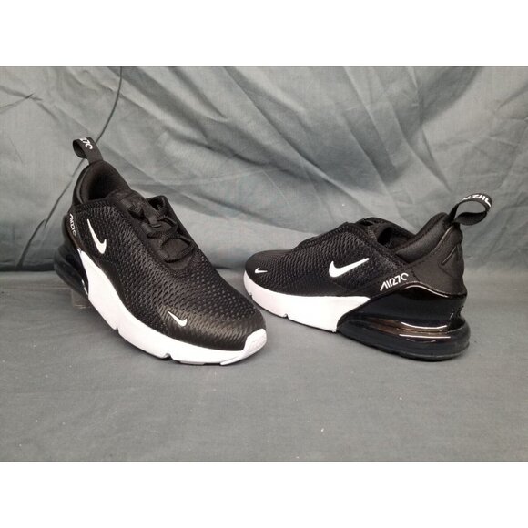 Nike Kids Air Max 270 (PS) Sneakers Mesh Black White Size 12c NEW IN BOX! - Picture 1 of 11